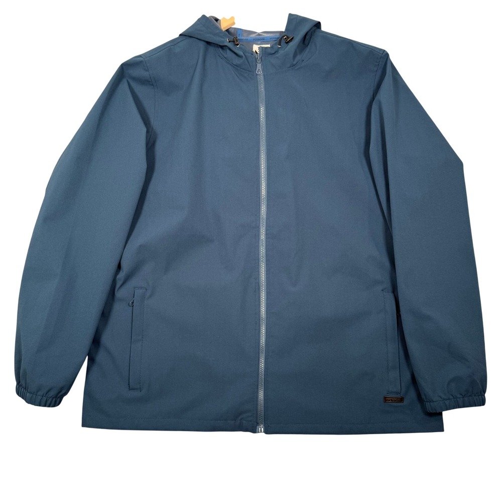 Voyager Windbreaker Jacket Mens XL Blue Full Zip Hooded SP2102703 EUC